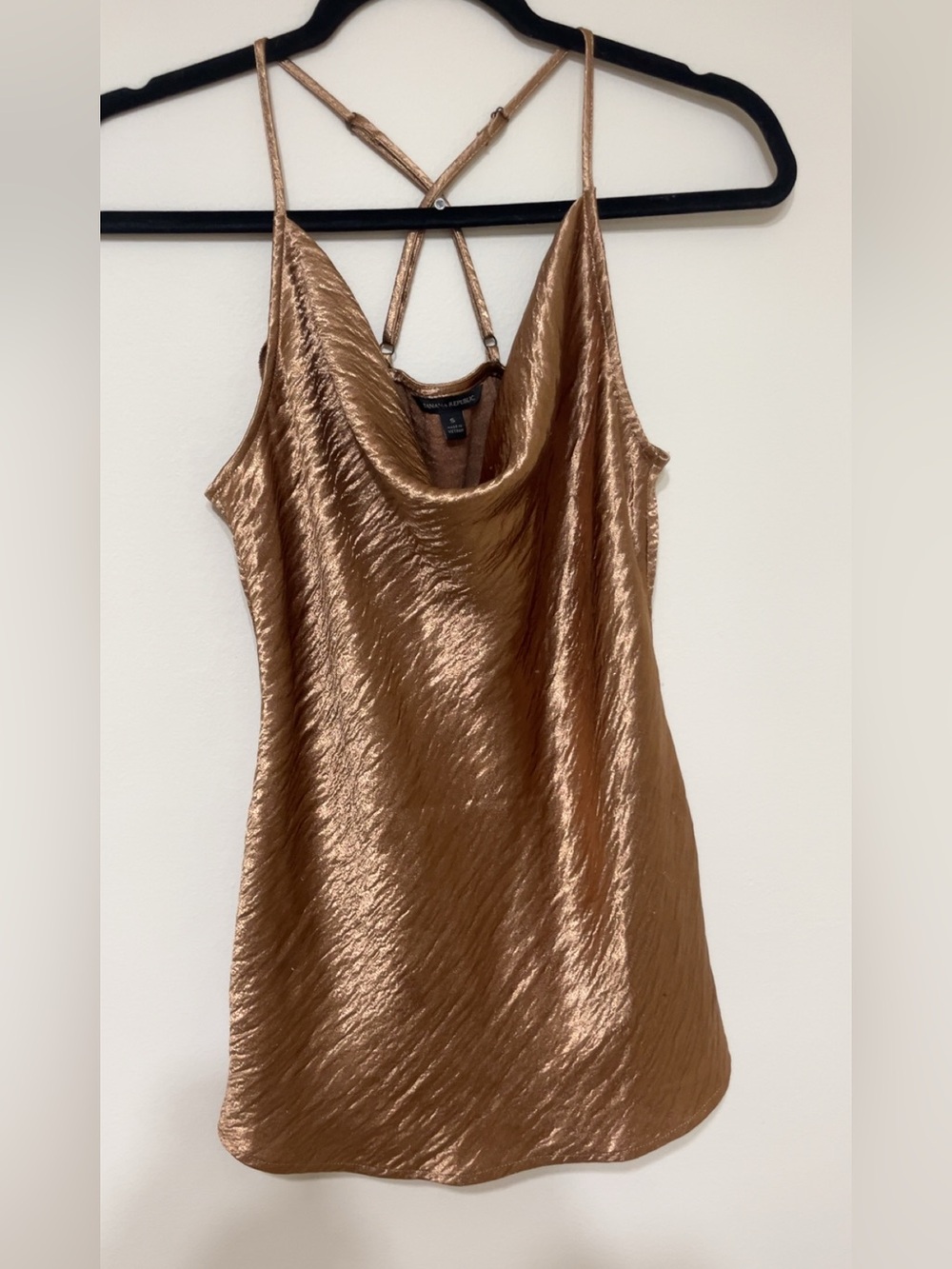 Banana Republic Bronze Satin Cowl Neck Camisole